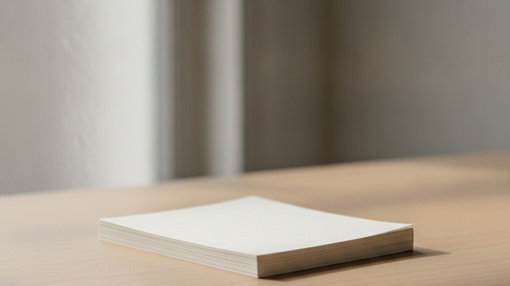 A neat stack of blank paper slips, symbolising an itemised cost breakdown