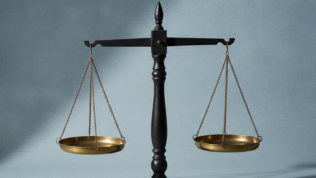 A balanced set of brass scales representing a comparison between Wegovy pill and injection