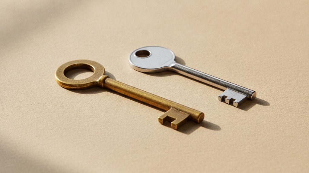 Two different keys resting side by side, symbolising two different mechanisms of action